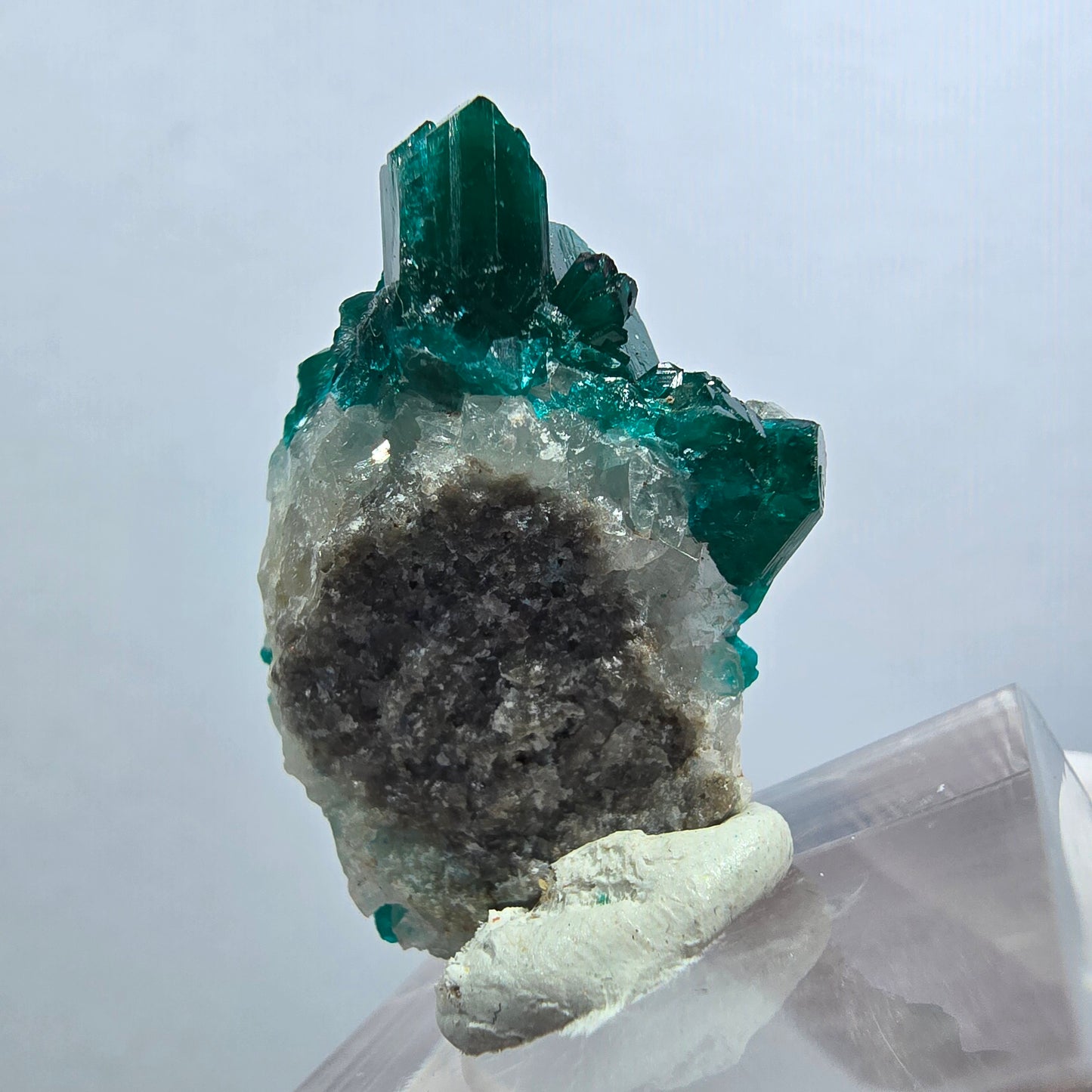 Seltene Dioptas XX, Calcit Stufe Republik Kongo 30*21*9mm