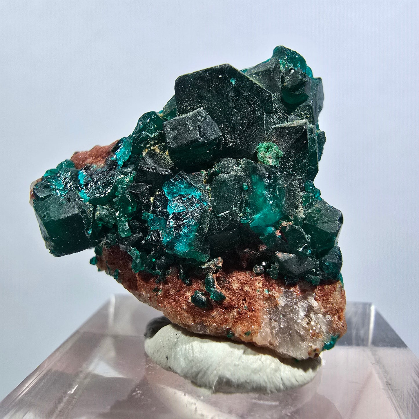 Seltene Dioptas XX, Calcit Stufe Republik Kongo 26*25*16mm