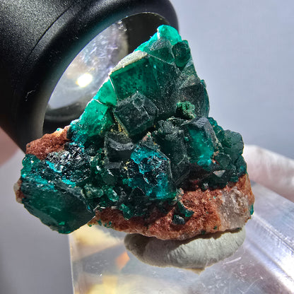 Seltene Dioptas XX, Calcit Stufe Republik Kongo 26*25*16mm