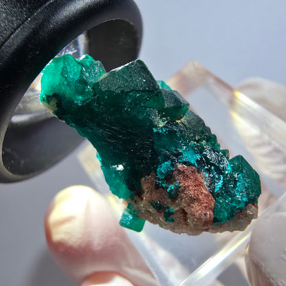 Seltene Dioptas XX, Calcit Stufe Republik Kongo 26*25*16mm