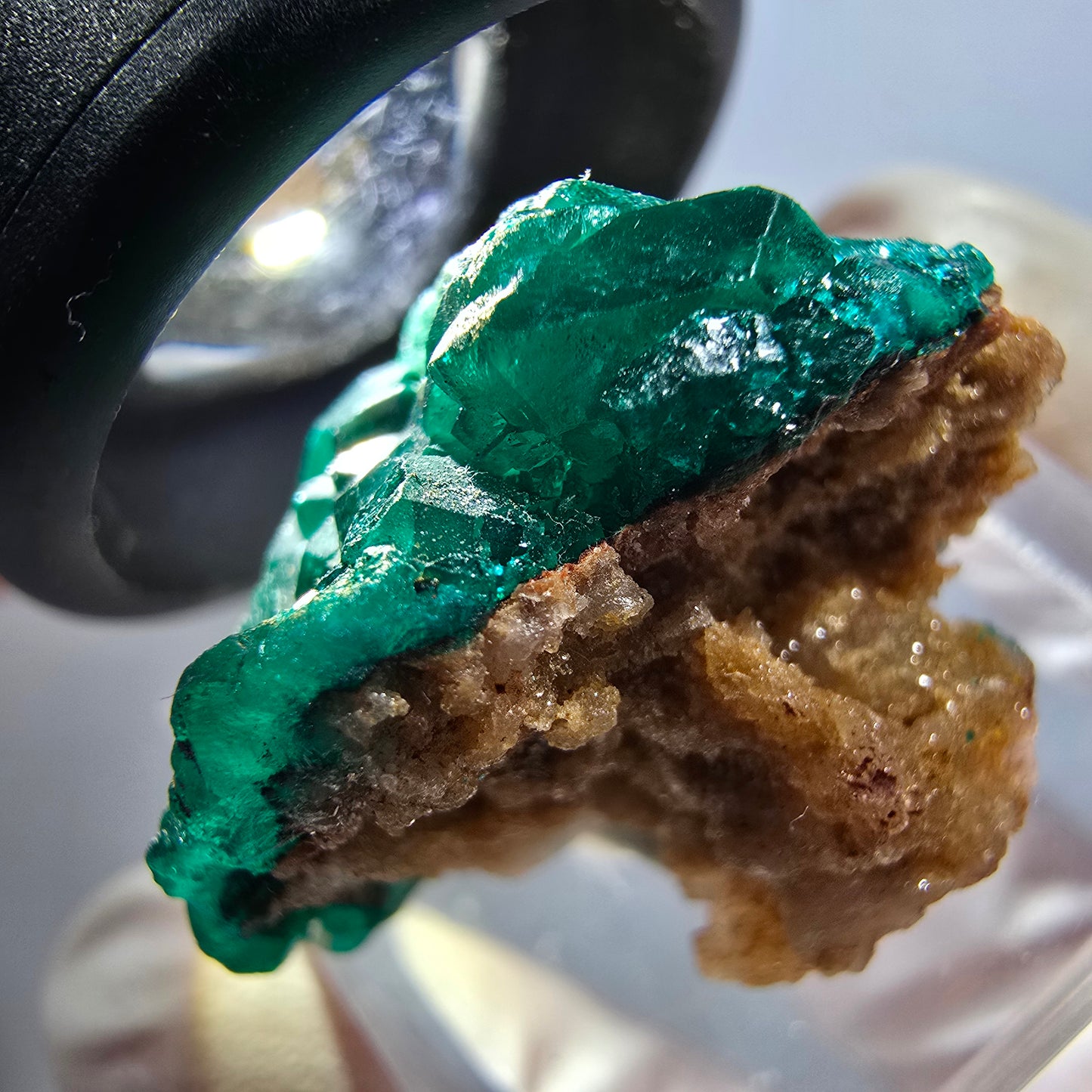 Seltene Dioptas auf Matrix Stufe, grün Republik Kongo 28*18*21mm