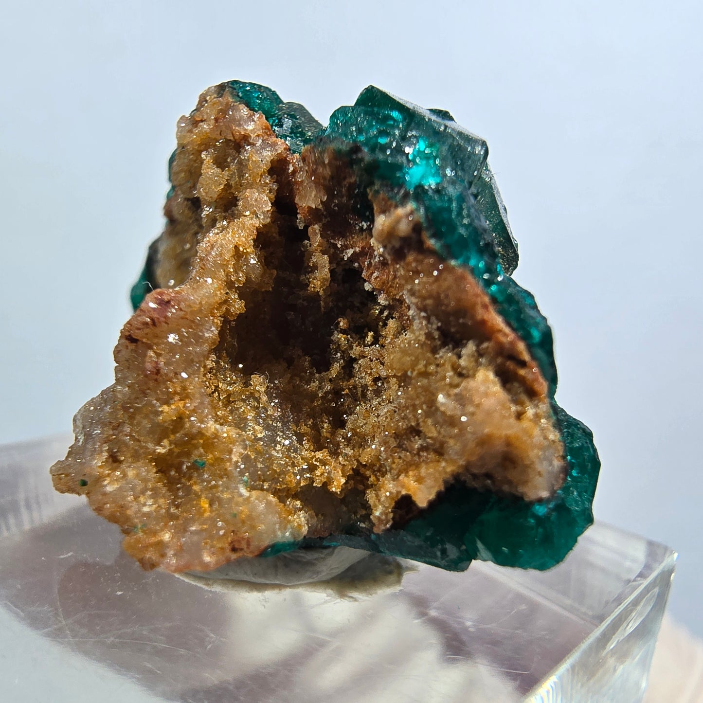 Seltene Dioptas auf Matrix Stufe, grün Republik Kongo 28*18*21mm