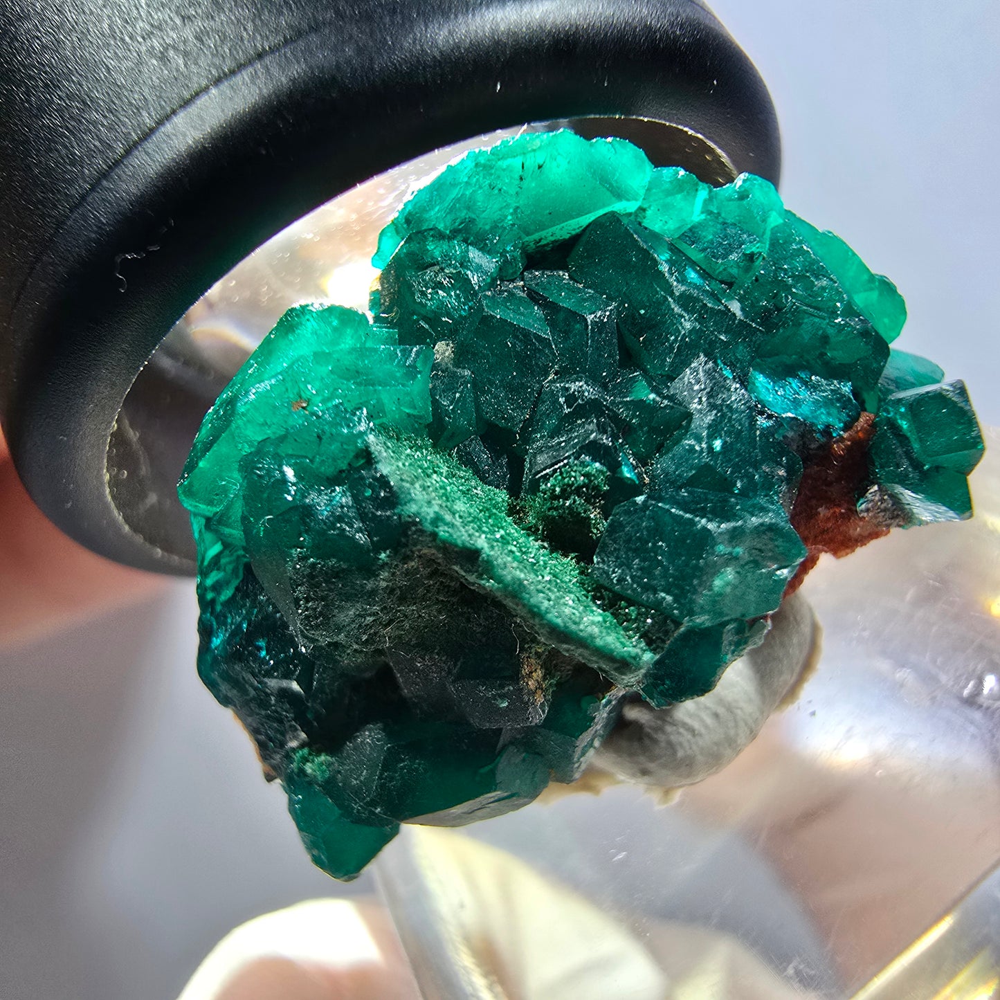 Seltene Dioptas auf Matrix Stufe, grün Republik Kongo 28*18*21mm