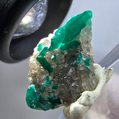 Seltene Dioptas XX, Calcit Stufe Republik Kongo 23*19*14mm