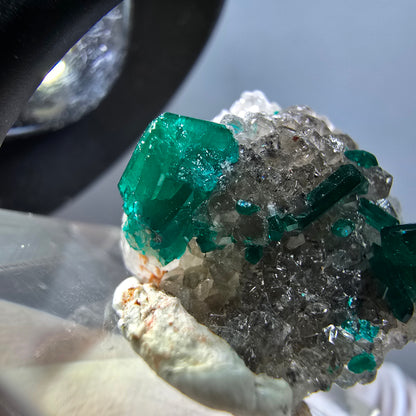 Seltene Dioptas XX, Calcit Stufe Republik Kongo 23*19*14mm