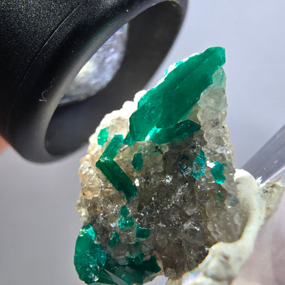 Seltene Dioptas XX, Calcit Stufe Republik Kongo 23*19*14mm