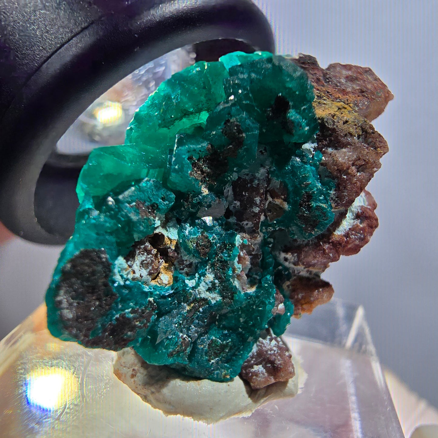 Seltene Dioptas auf Matrix Stufe, grün Republik Kongo 30*21*12mm