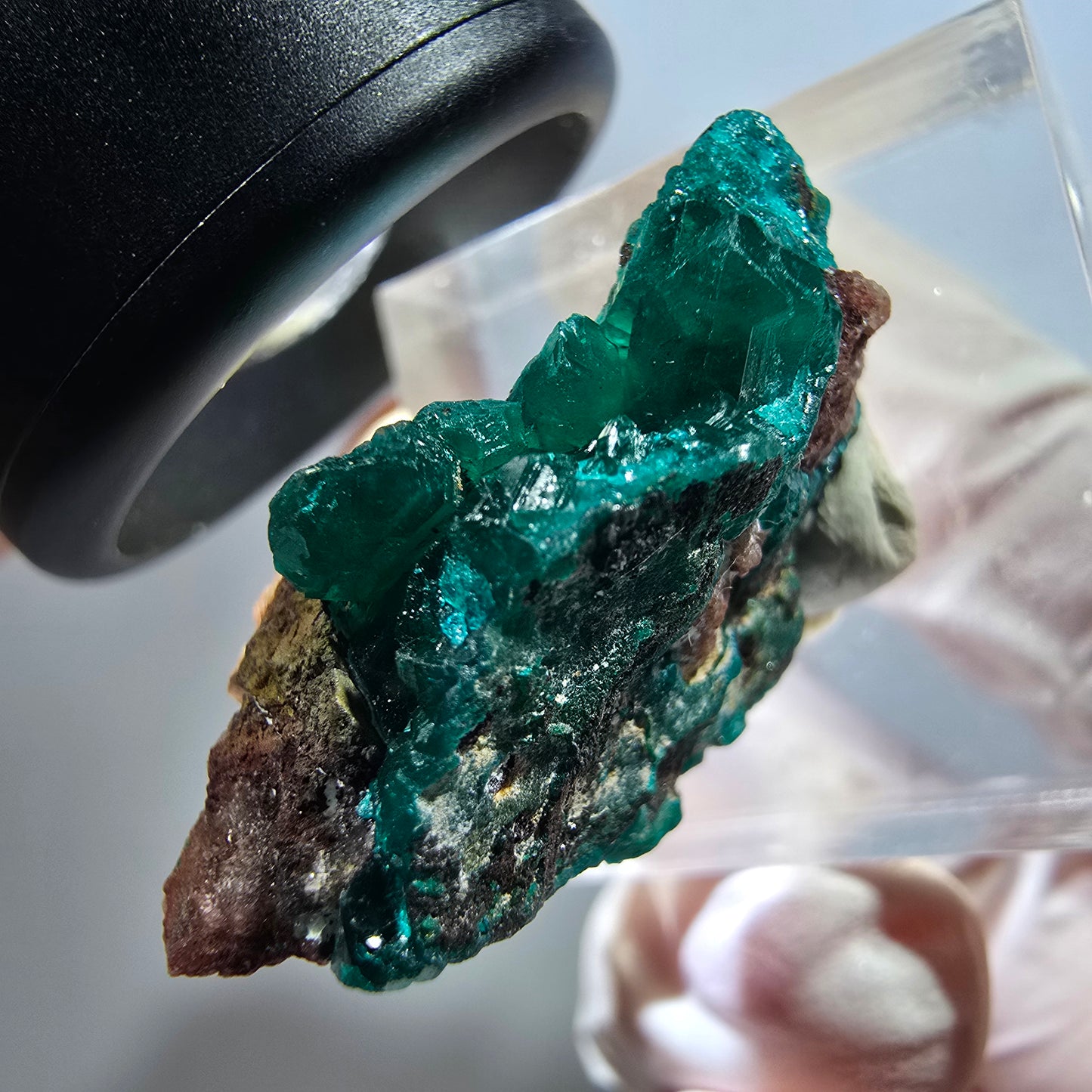 Seltene Dioptas auf Matrix Stufe, grün Republik Kongo 30*21*12mm