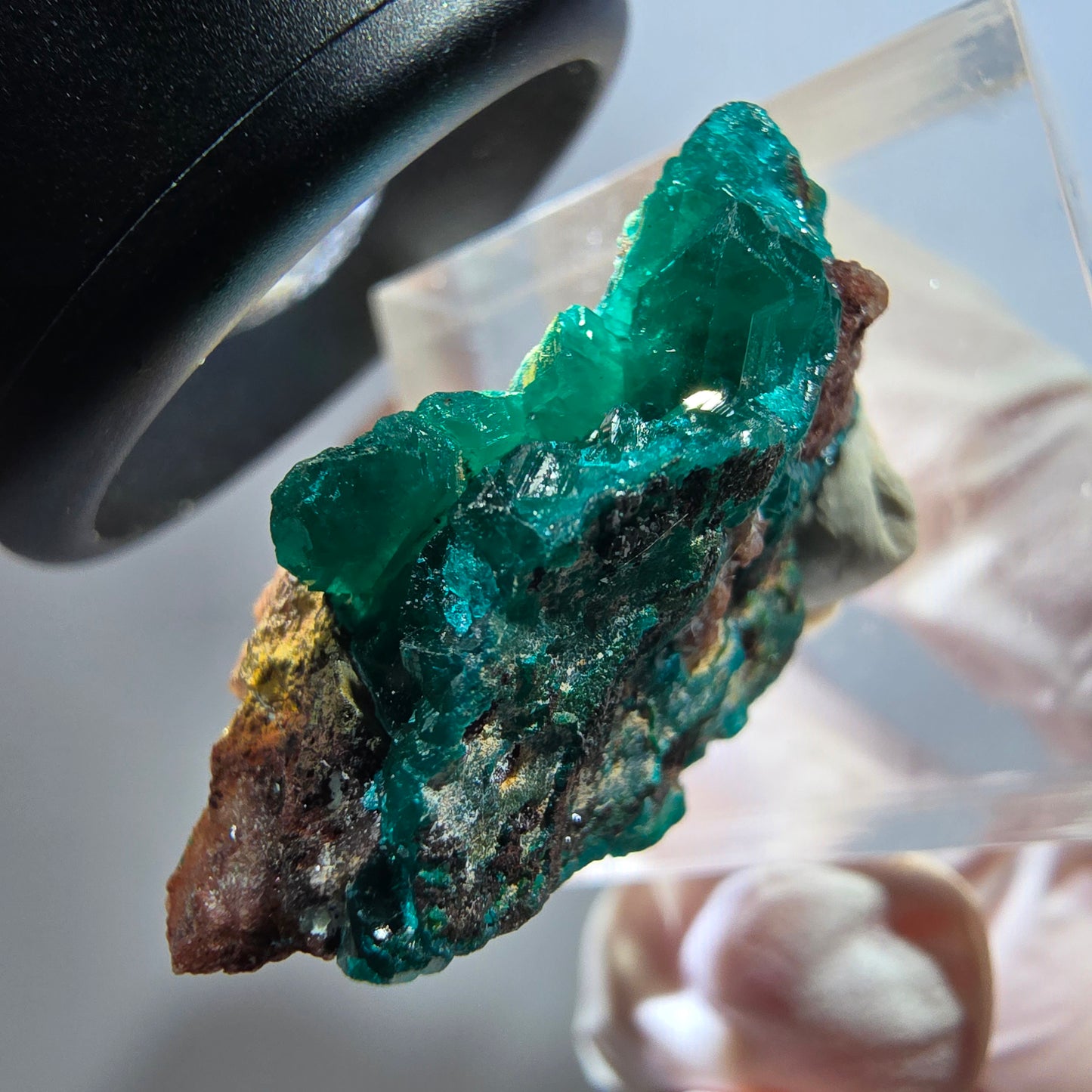 Seltene Dioptas auf Matrix Stufe, grün Republik Kongo 30*21*12mm