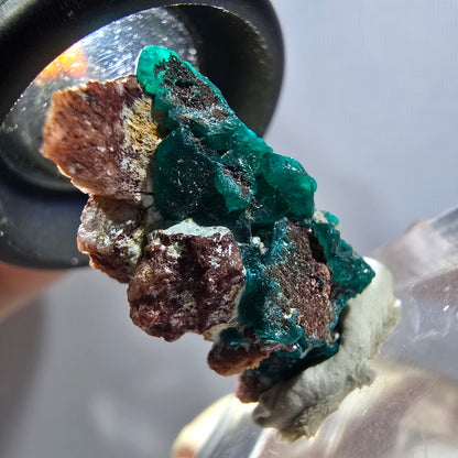 Seltene Dioptas auf Matrix Stufe, grün Republik Kongo 30*21*12mm