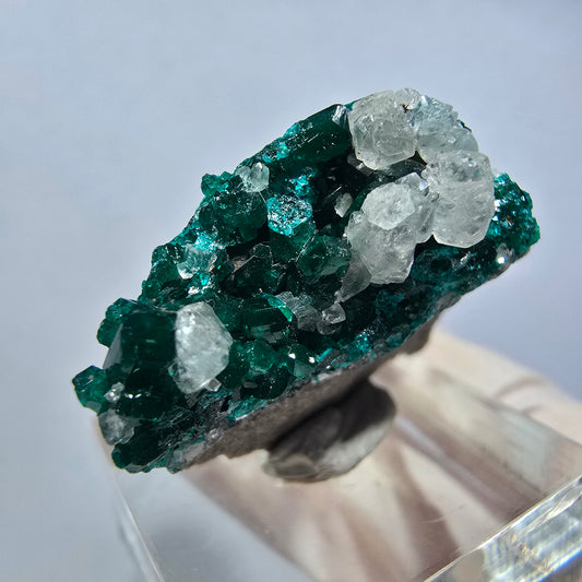 Seltene Dioptas XX, Calcit Stufe Republik Kongo 30*28*14mm