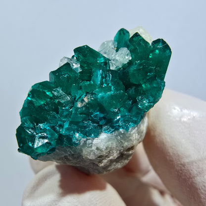 Seltene Dioptas XX, Calcit Stufe Republik Kongo 33*26*15mm