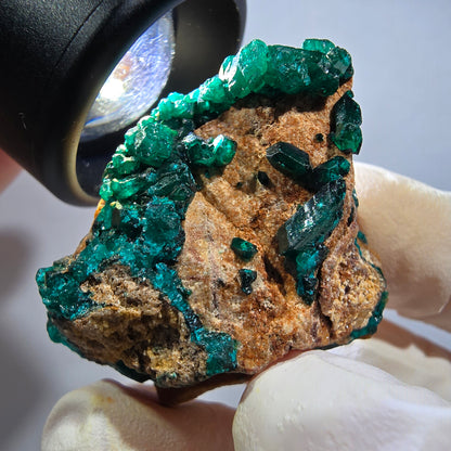 Seltene Dioptas auf Matrix Stufe, grün Republik Kongo 39*31*18mm