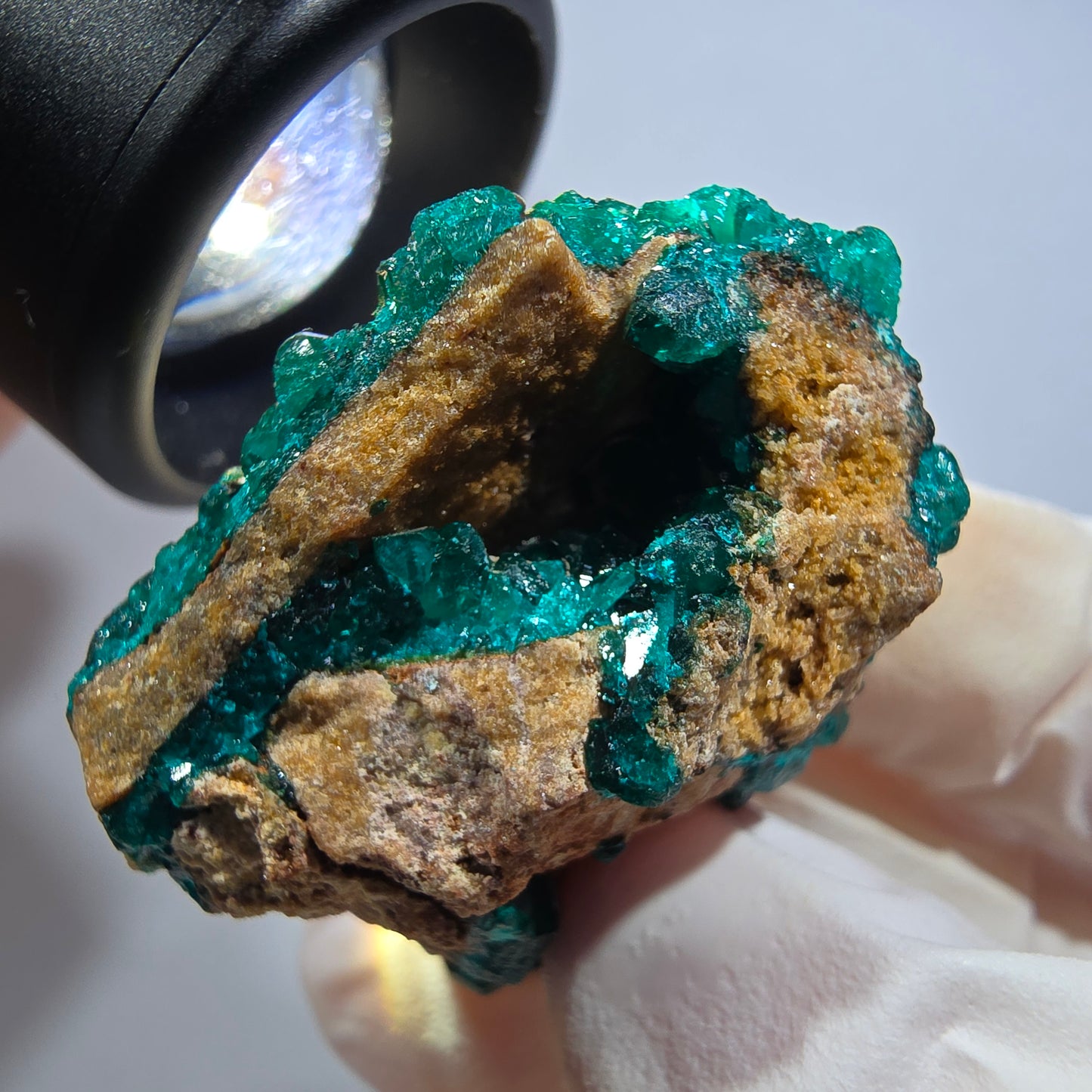 Seltene Dioptas auf Matrix Stufe, grün Republik Kongo 39*31*18mm