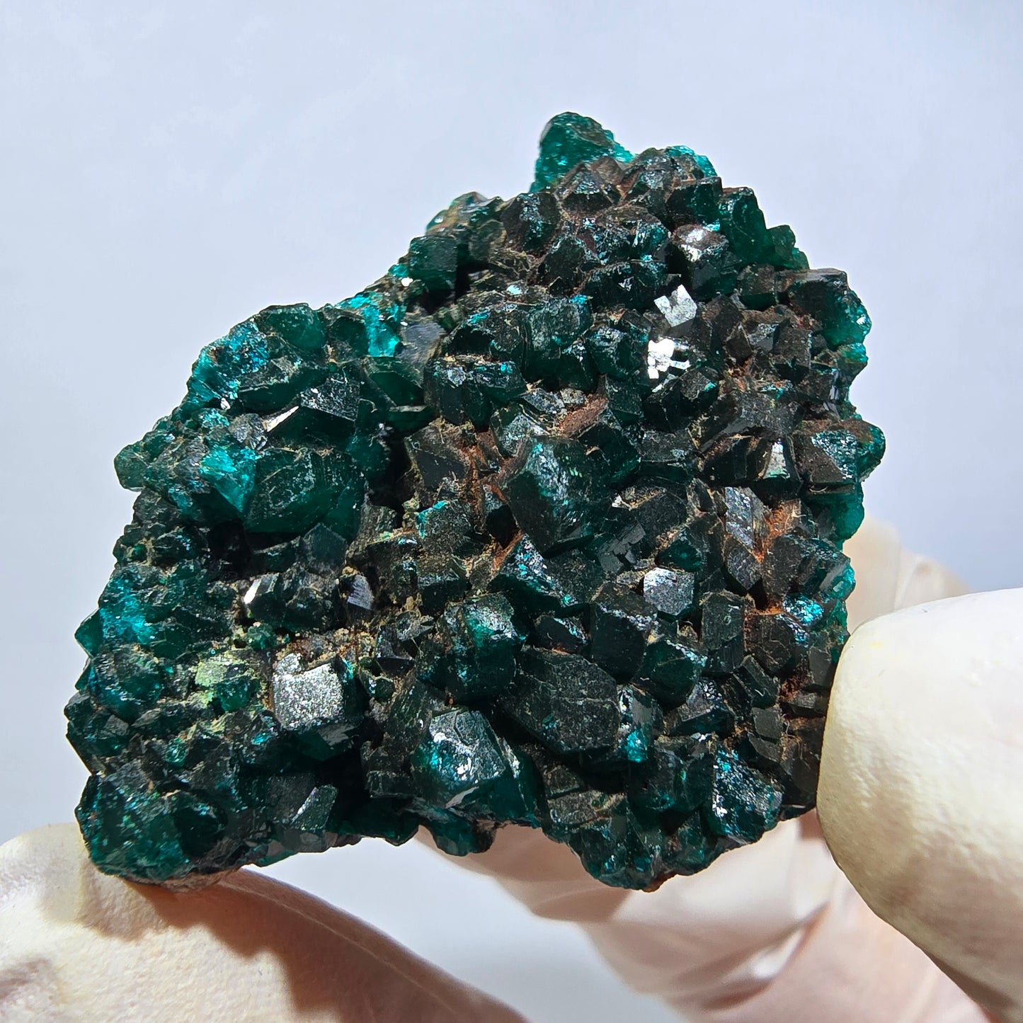 Seltene Dioptas auf Matrix Stufe, grün Republik Kongo 39*31*18mm