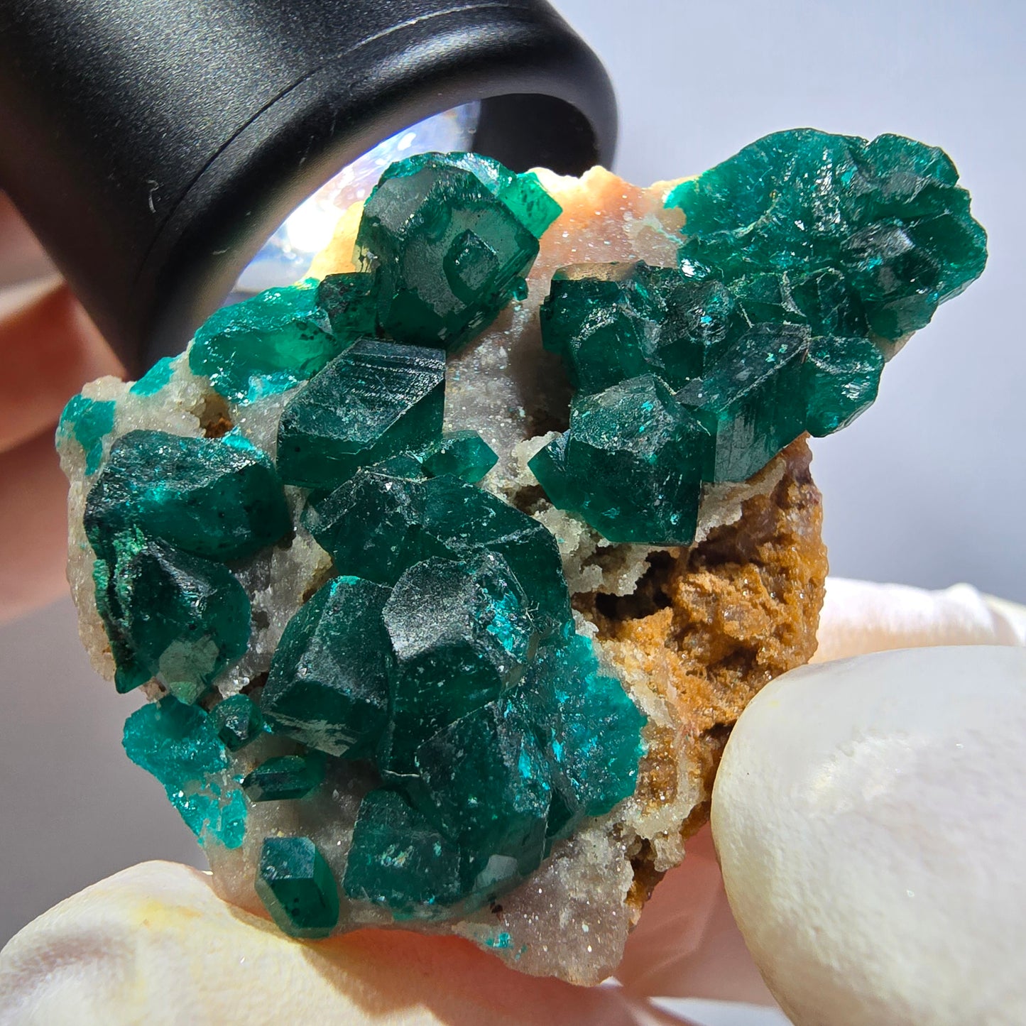 Seltene Dioptas auf Matrix Stufe, grün Republik Kongo 40*31*18mm