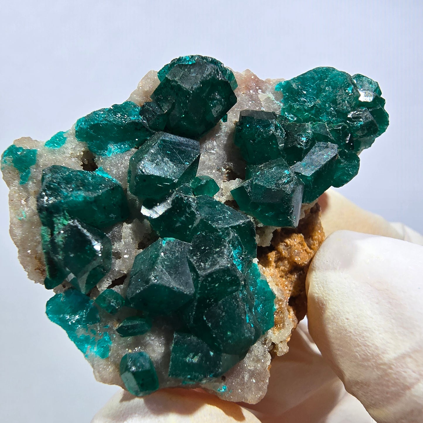 Seltene Dioptas auf Matrix Stufe, grün Republik Kongo 40*31*18mm