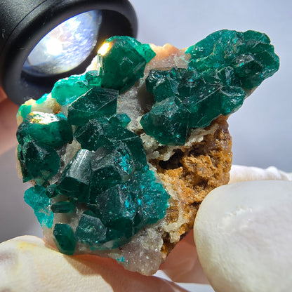 Seltene Dioptas auf Matrix Stufe, grün Republik Kongo 40*31*18mm