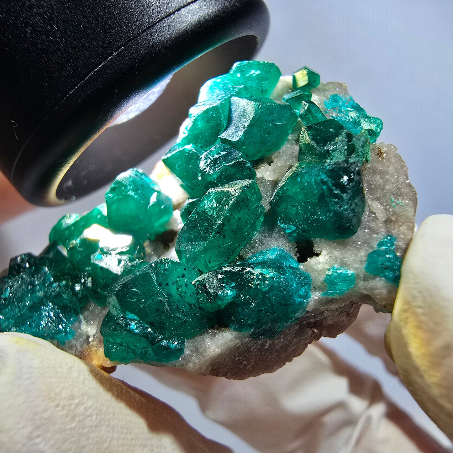 Seltene Dioptas auf Matrix Stufe, grün Republik Kongo 40*31*18mm