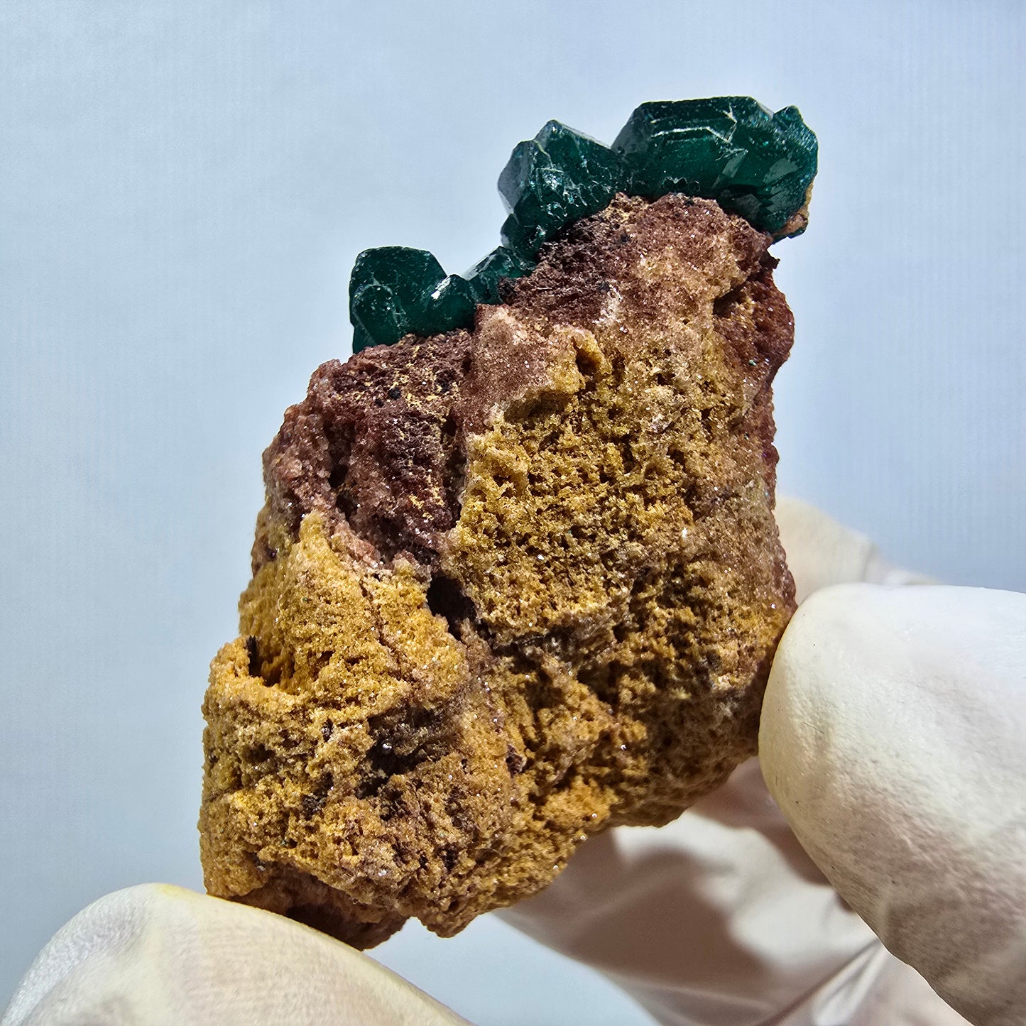 Seltene Dioptas auf Matrix Stufe, grün Republik Kongo 44*28*17mm