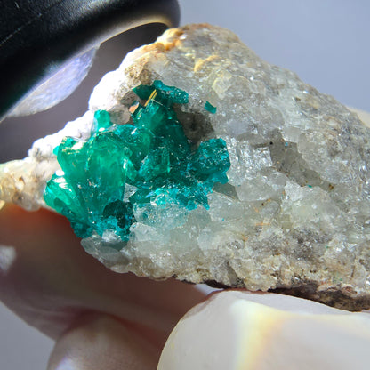 Seltene Dioptas auf Matrix Stufe, grün Republik Kongo 46*27*27mm