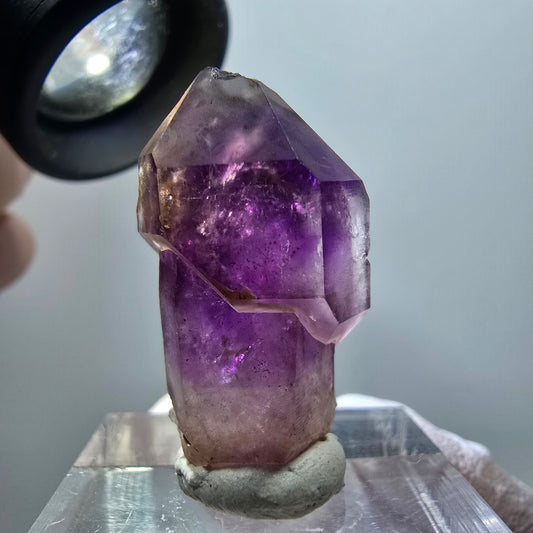 Seltene Skelett Phantom Amethyst Zepter Spitze Goboboseb, Namibia 28*16*12mm