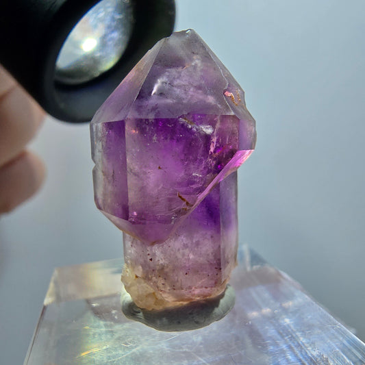 Seltene Skelett Phantom Amethyst Zepter Spitze Goboboseb, Namibia 28*16*12mm