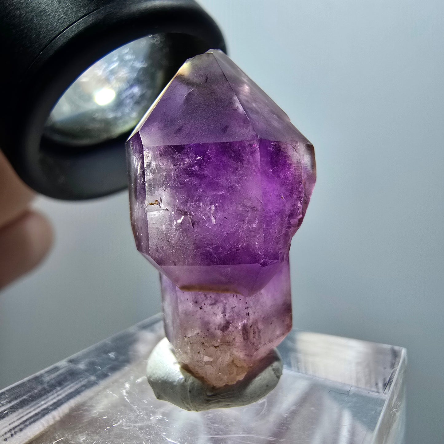 Seltene Skelett Phantom Amethyst Zepter Spitze Goboboseb, Namibia 28*16*12mm