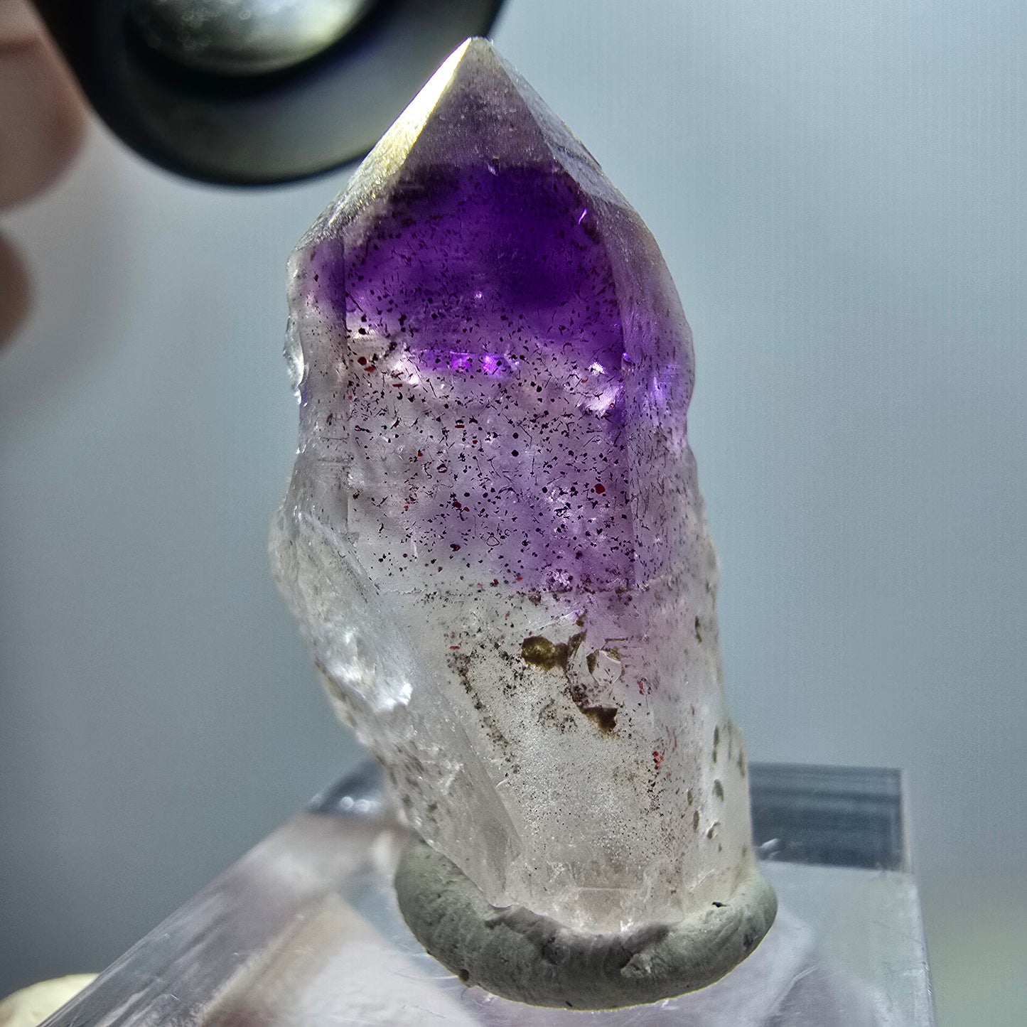 Seltene Skelett Phantom Amethyst Zepter Spitze Goboboseb, Namibia 31*15*17mm
