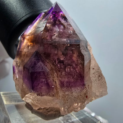Seltene Skelett Phantom Amethyst Zepter Spitze Goboboseb, Namibia 37*36*29mm