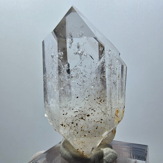 Seltene Skelett Phantom Rauchquarz Zepter Spitze Goboboseb, Namibia 45*24*22mm