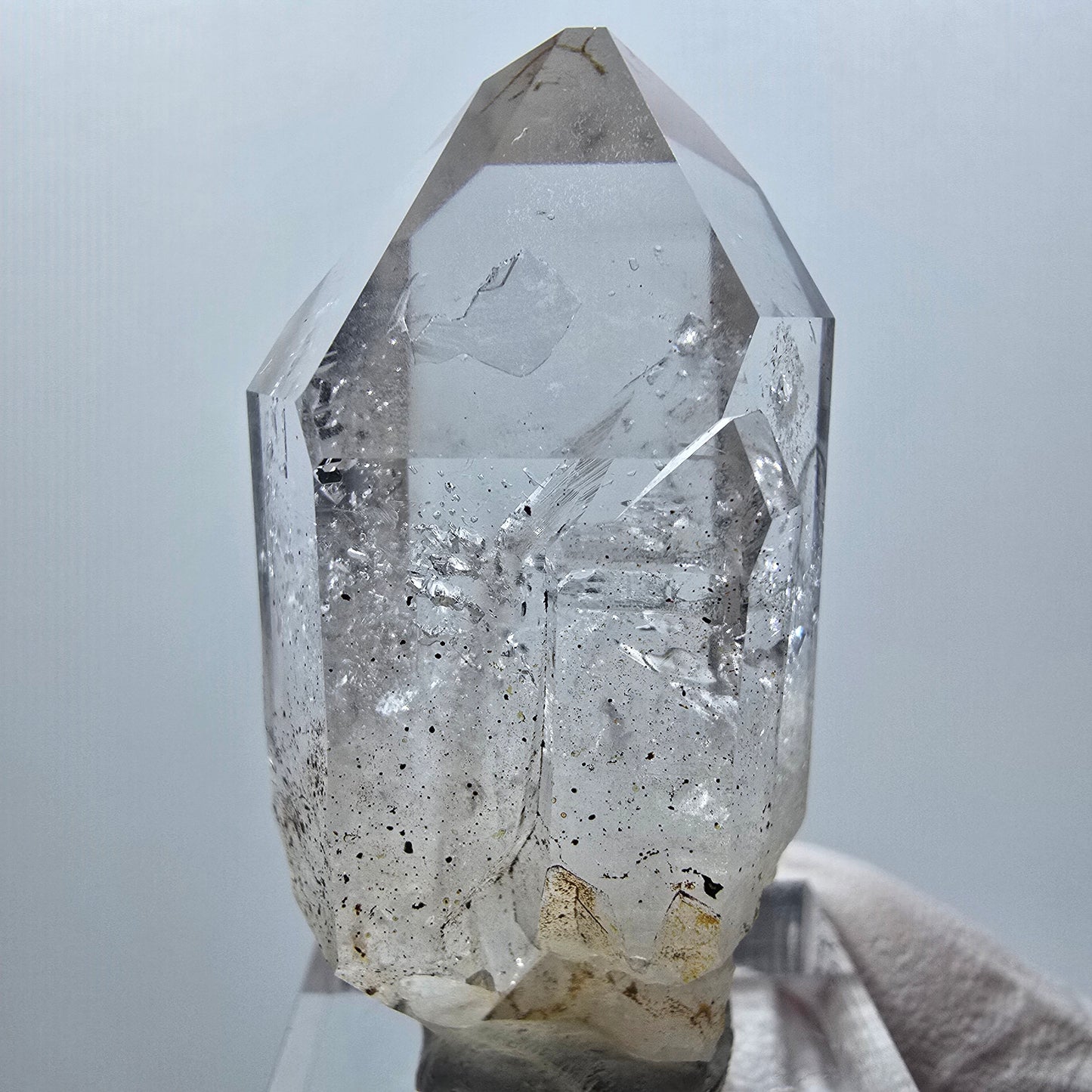 Rare skeleton phantom smoky quartz scepter tip Goboboseb, Namibia 45*24*22mm 