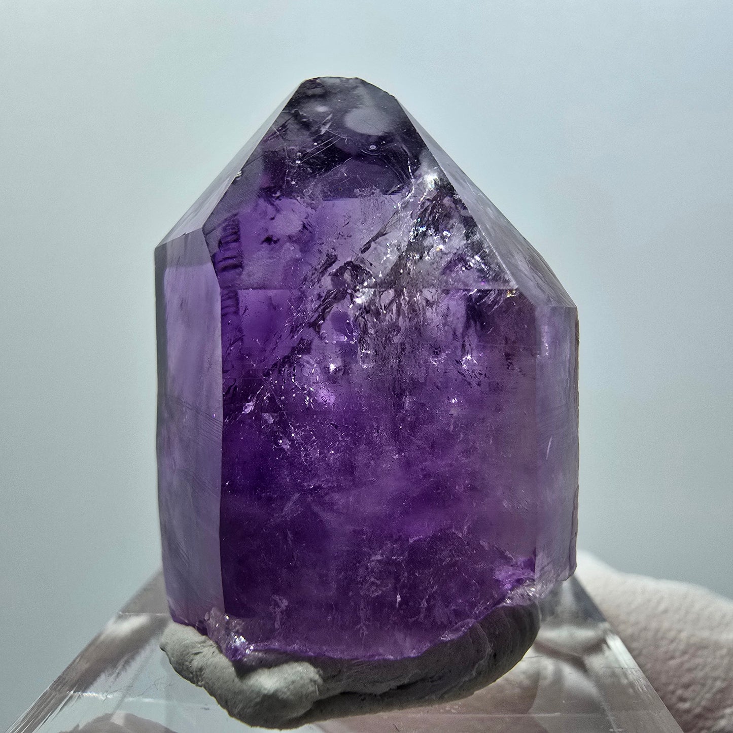 Seltene Skelett Phantom Amethyst Spitze Goboboseb, Namibia 30*23*17mm