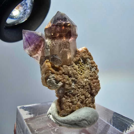 Seltene Skelett Phantom Amethyst Zepter auf Matrix Goboboseb, Namibia 31*21*16mm