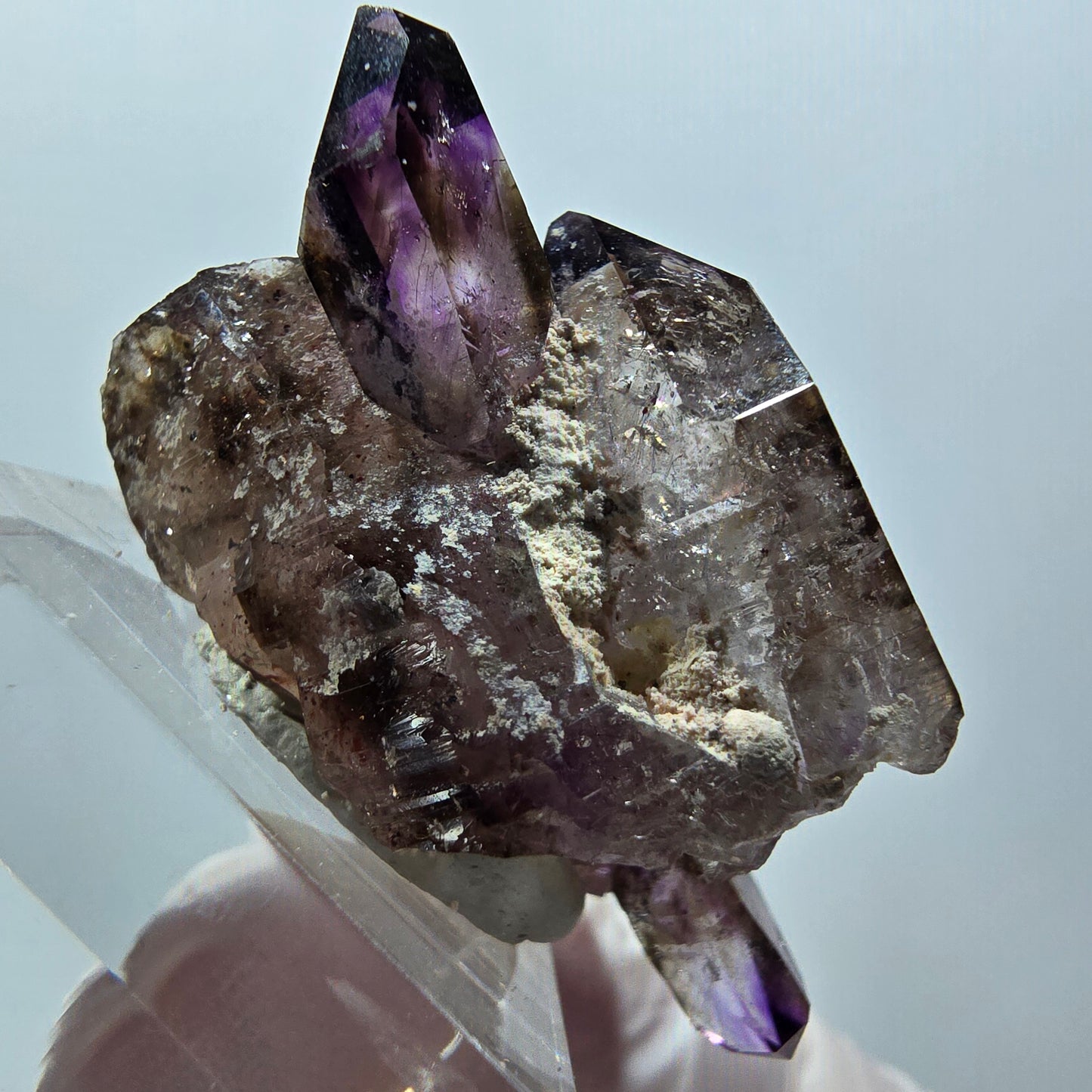 Rare sceptre fantôme squelette en améthyste DT Goboboseb, Namibie 44*32*26 mm 