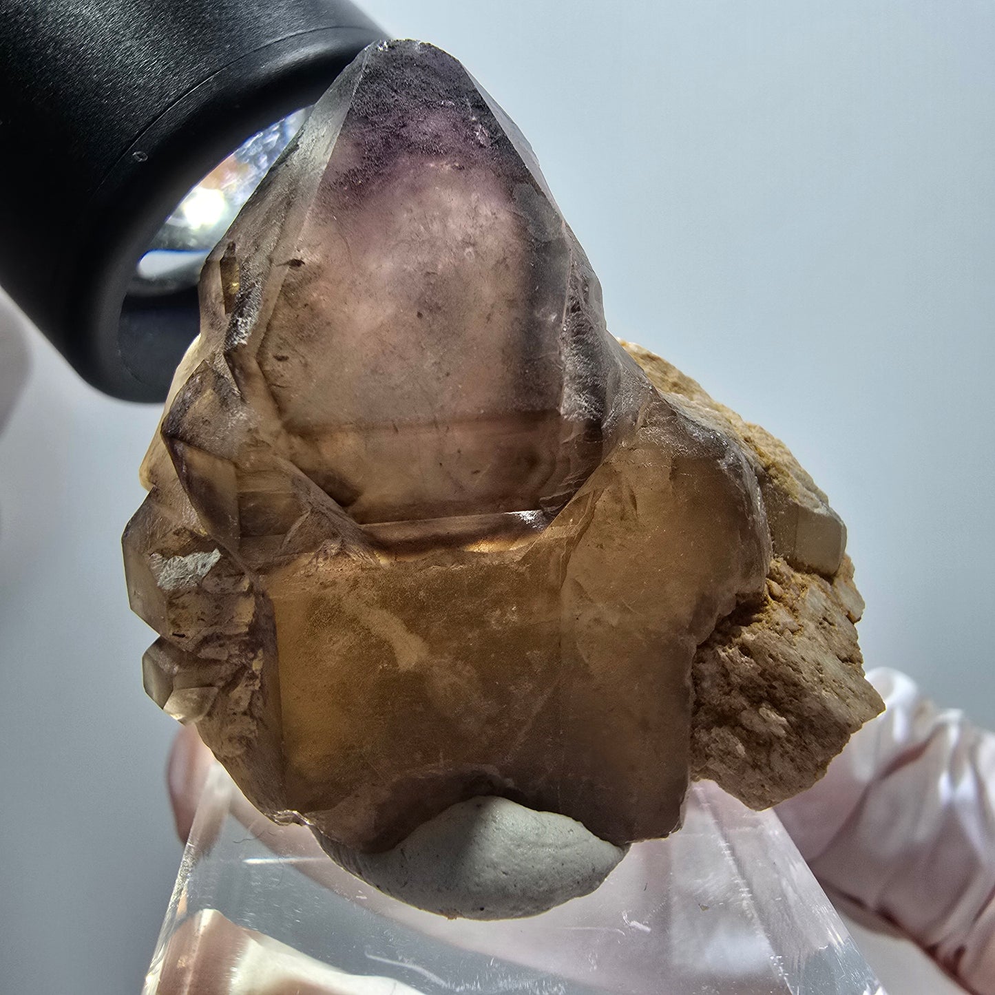 Seltene Skelett Phantom Amethyst Zepter Spitze Goboboseb, Namibia 36*35*20mm