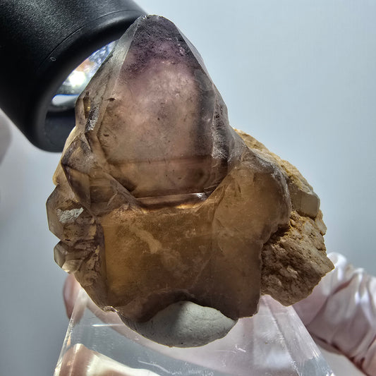Seltene Skelett Phantom Amethyst Zepter Spitze Goboboseb, Namibia 36*35*20mm