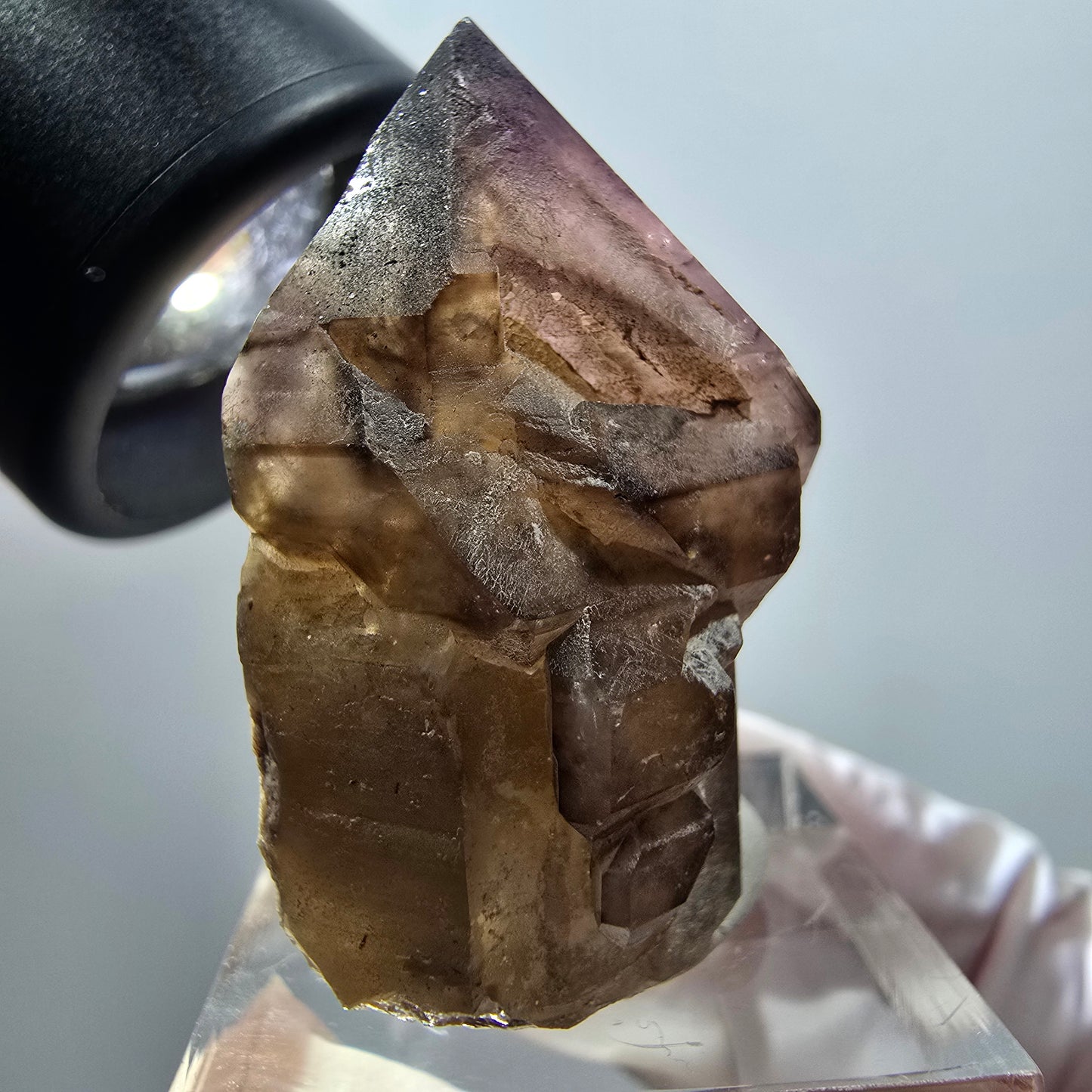 Seltene Skelett Phantom Amethyst Zepter Spitze Goboboseb, Namibia 36*35*20mm