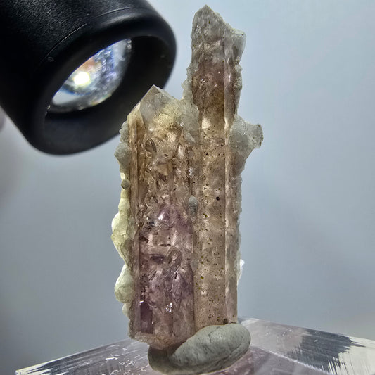 Enhydro Phantom Amethyst mit Calcit, 1x Blase Goboboseb, Namibia 36*16*8mm