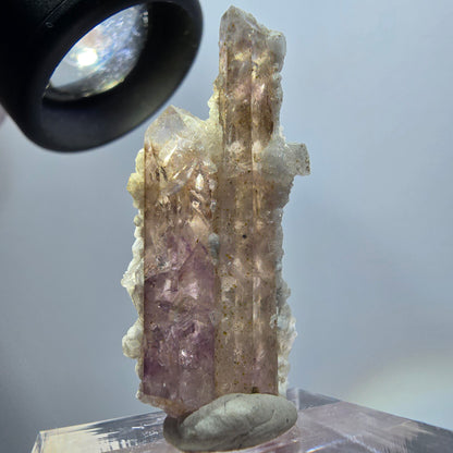 Enhydro Phantom Amethyst mit Calcit, 1x Blase Goboboseb, Namibia 36*16*8mm