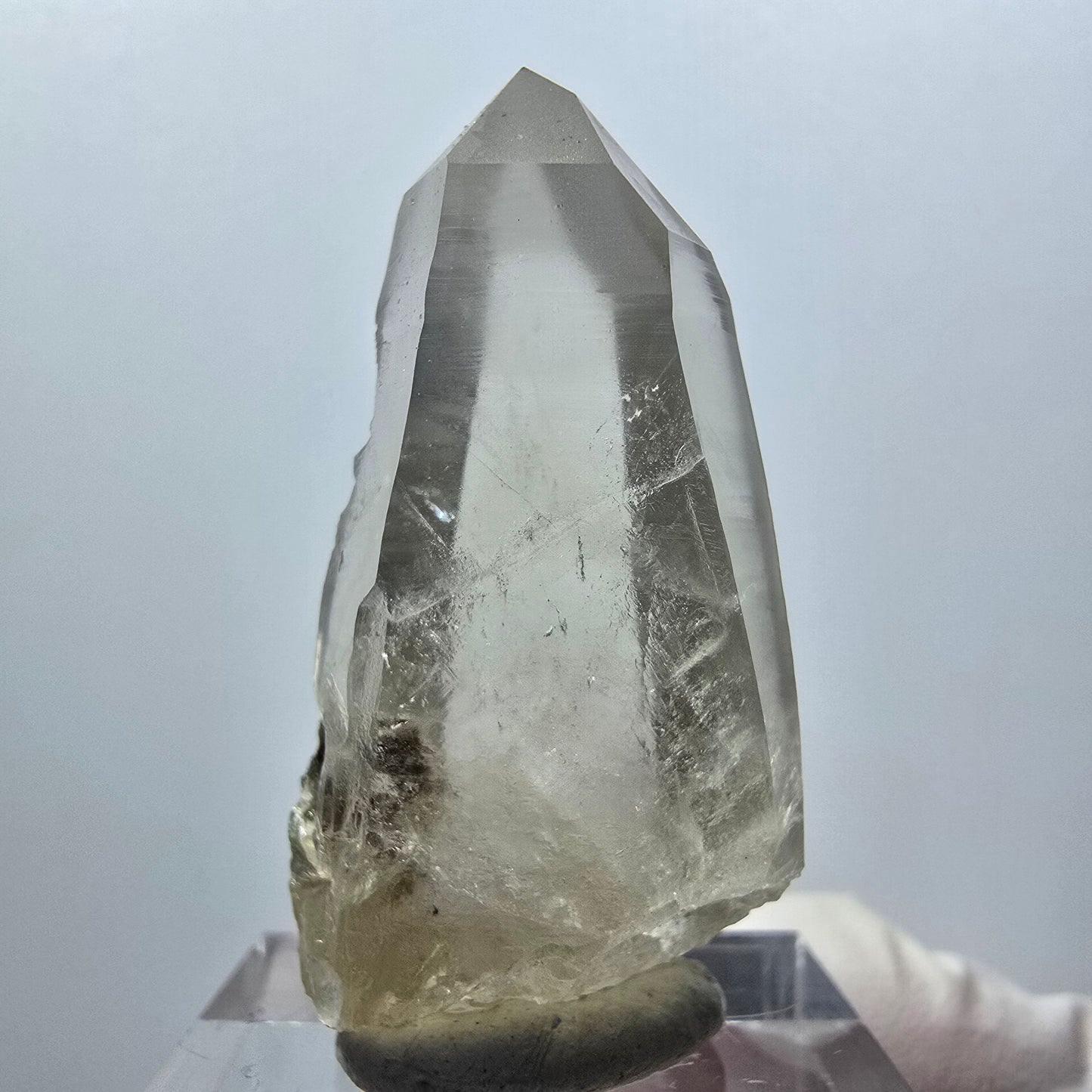 Phantom skeleton smoky quartz, fluorite, muscovite stage Erongo, Namibia 39*20*14mm 