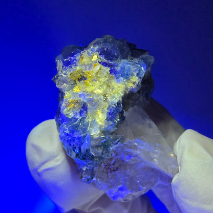 Phantom Fluorit, Skelett Rauchquarz, Muskovit Stufe Erongo, Namibia 36*25*25mm