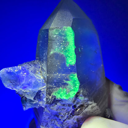 Phantom Fluorit, Skelett Rauchquarz, Hyalit Opal Stufe Erongo, Namibia 75*34*27mm
