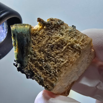 Aquamarin X, Schörl Turmalin, Orthoklas, Muskovit Stufe Erongo Namibia 39*27*27mm