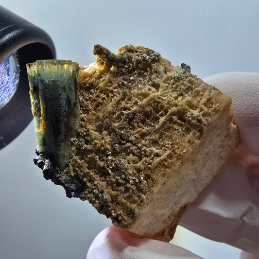 Aquamarin X, Schörl Turmalin, Orthoklas, Muskovit Stufe Erongo Namibia 39*27*27mm