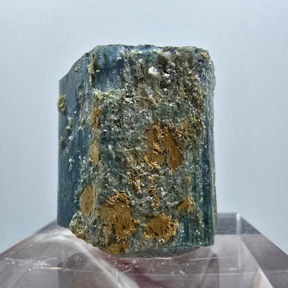 Aquamarin mit Hyalit Opal, Muskovit Schörl Turmalin Rauchquarz Erongo Namibia 24*19*17mm