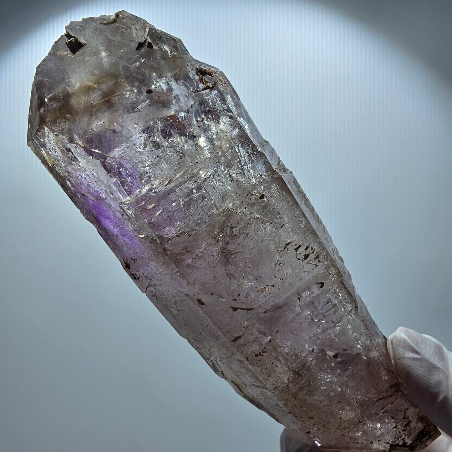 XL Enhydro Skelett Phantom Amethyst DT Zepter, 3x Blase Goboboseb, Namibia 138*44*37mm