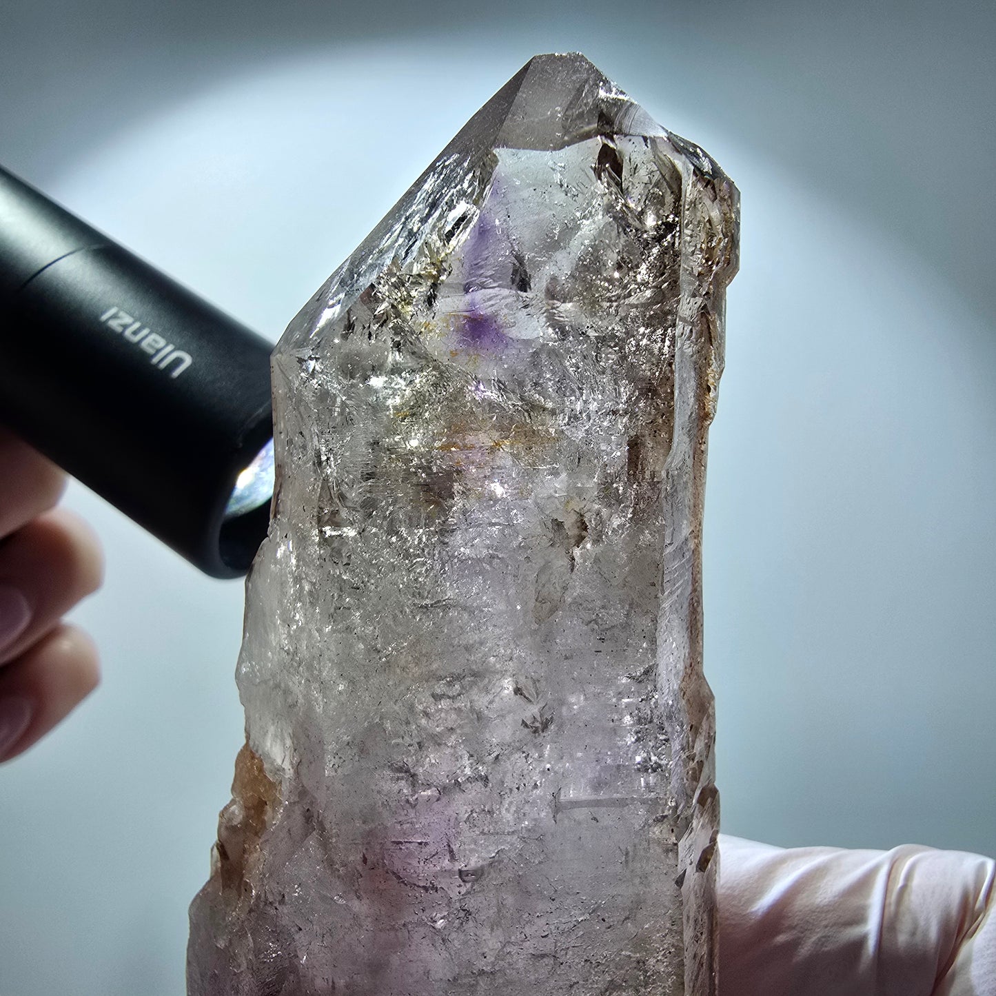 XL Enhydro Skelett Phantom Amethyst DT Zepter, 3x Blase Goboboseb, Namibia 138*44*37mm