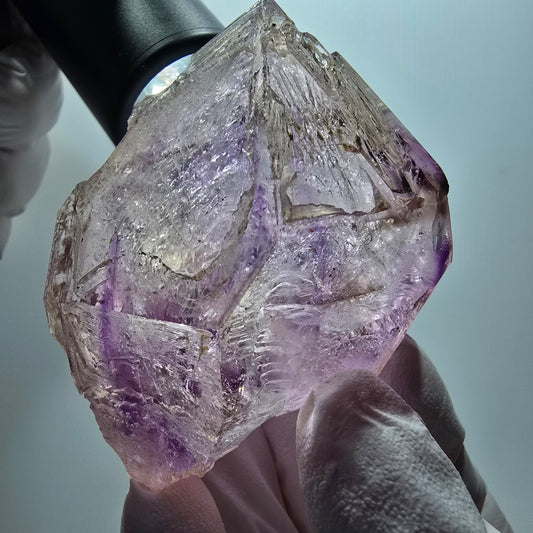 Große Skelett Phantom Amethyst Zepter Spitze Goboboseb, Namibia 63*56*44mm
