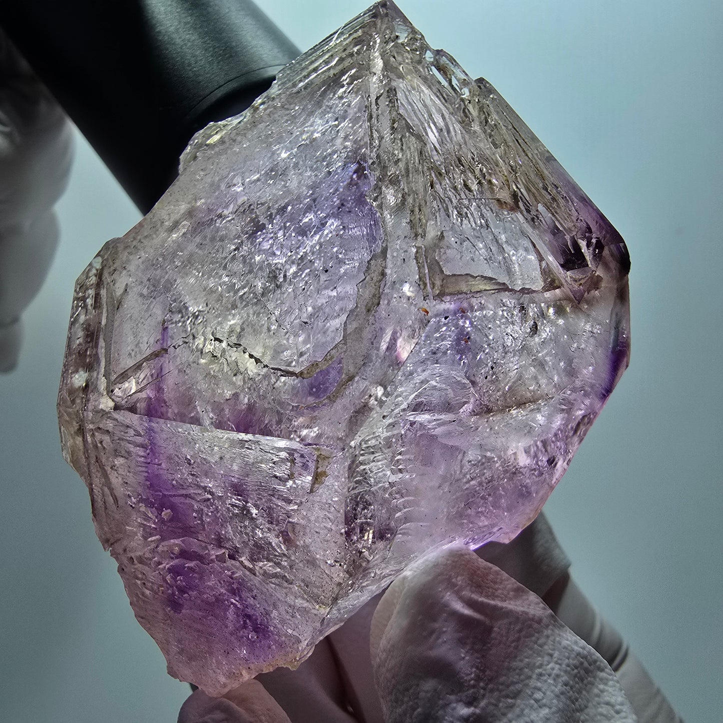 Große Skelett Phantom Amethyst Zepter Spitze Goboboseb, Namibia 63*56*44mm